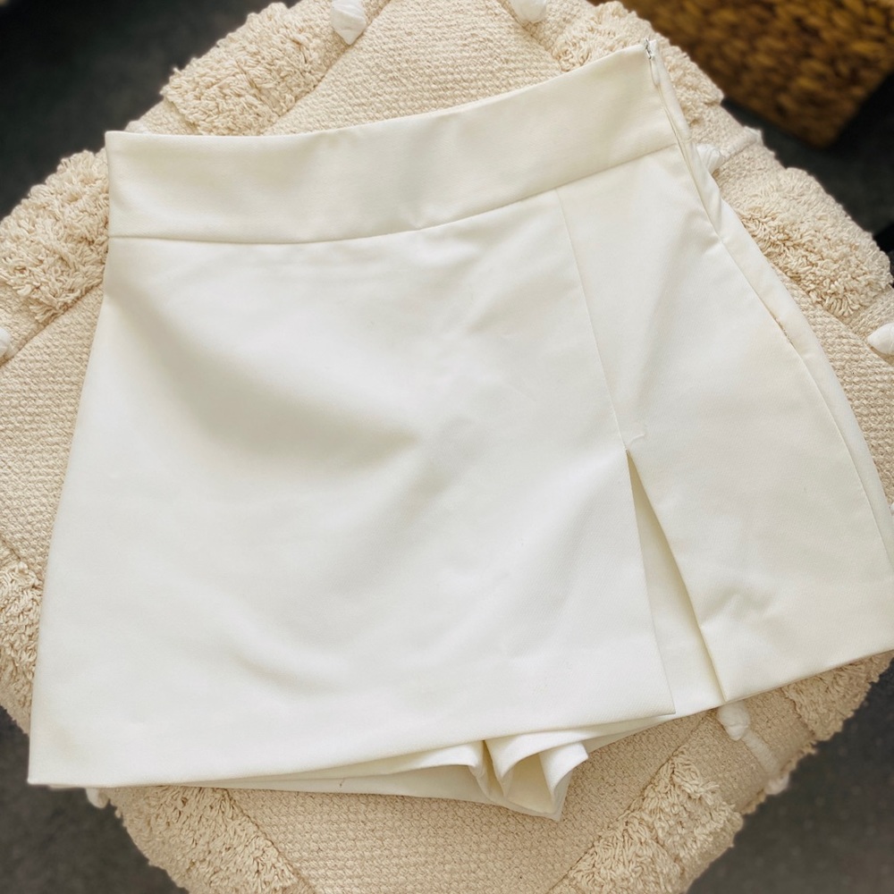 Zara skort in creamy white